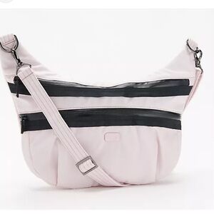 Lug Crossbody Hippy Shoulder Bag with RFID Powder Pink